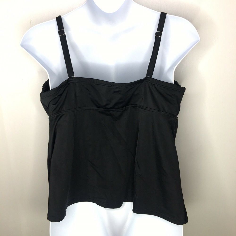 Swimsuits For All Tie Front Underwire Tankini Top - Picture 6 of 9